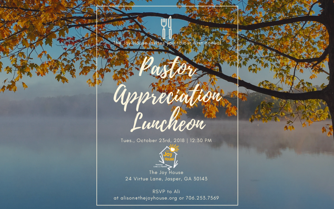 Pastor Appreciation Luncheon Announcement